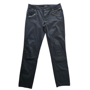 Kenneth Cole Jegging Jeans Black Jess Skinny Mid Rise Zip Pockets Size 10